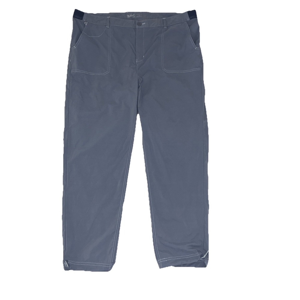 Woolrich Pants Women's 16 Gray Hiking Outdoors Ripstop Stretch Adjustable‎ Cuff